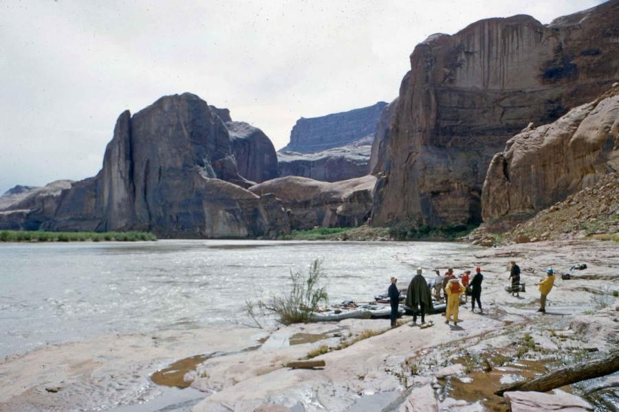 downstream view of glen canyon prior to dam construction