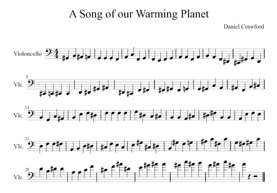 Sheet music of A Song of Our Warming Planet 