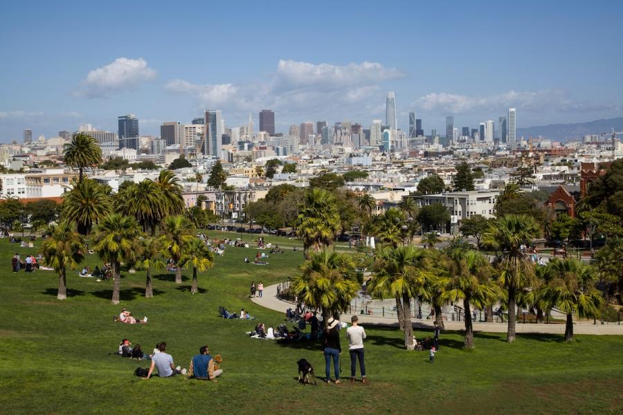 Mission Dolores Park in San Francisco, California